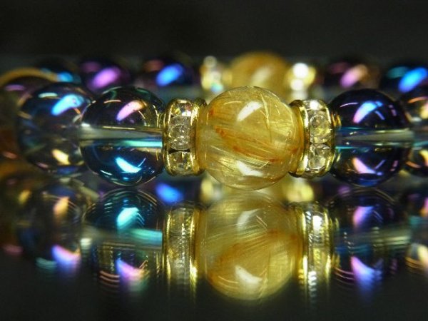 画像10: 天然石ブレスレット セミオーダー！10パターンから選べるルチルMIX天然石数珠ブレスレット  / 誕プレ 魔除け 運気向上 お揃い プレゼント お祝  高品質 / 京海堂