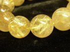 別のアングル写真3: 現品限りの大特価！金針水晶ゴールドルチル１８ミリ数珠ブレスレット！ＲＳ－１