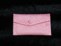 天然石ブレスレット・ネックレスを収納する御念珠袋　高級感溢れるピンク柄