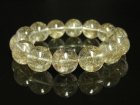 別のアングル写真3: シルバールチルクォーツブレスレット　水晶数珠　１４ｍｍ　６０ｇ　現品一点物　Ｃ１　　高級　パワーストーン　ルチル　水晶　１点物　送料無料　メンズ　レディース