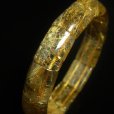 画像9: 訳あり  14ミリ  現品一点物  ゴールド  ルチル  クォーツ  バングル  虹入り金針水晶  数珠  GRB7  39g  ヘマタイト  レインボー  最強金運  ブレス   パワーストーン  開運招来  1点物  誕生日  ギフト  贈り物    / 誕プレ 魔除け 運気向上 お揃い クリスマスプレゼント お祝  高品質 / 京海堂 (9)