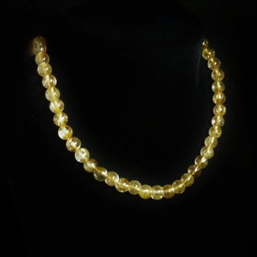 別のアングル写真3: お勧め  ゴールドルチル  ネックレス  数珠タイプ  最強金運  パワーストーン  7ミリ  60cm  Rn1  金針水晶  クォーツ  誕生日  贈り物   /クリスマスプレゼント お祝 高品質 / 京海堂