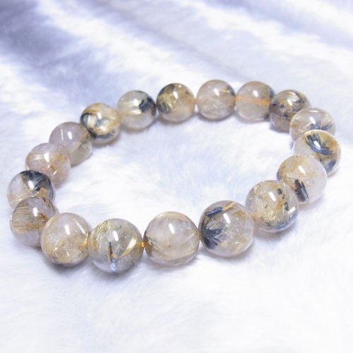 別のアングル写真2: 動画あり  11ミリ  現品一点物  太陽放射ルチル  ブレス   金針水晶数珠  40g  THR35  ヘマタイト  最強金運  開運  パワーストーン  ルチル  開運  1点物  合格祈願  お守り  誕生日  贈り物   /クリスマスプレゼント お祝 高品質 / 京海堂