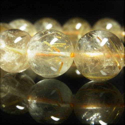 別のアングル写真3: 虹が凄い  15-16ミリ  おすすめ  現品一点物  レインボー  ゴールド  ルチル  クォーツ  ブレス   金針水晶  天然石  数珠  77g  R77  最強金運  開運招来  パワーストーン  ルチル  開運  1点物  目玉  ギフト  贈り物    誕生日  / 誕プレ 魔除け 運気向上 お揃い プレゼント お祝  高品質 / 京海堂