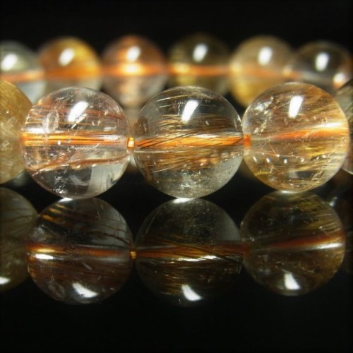 別のアングル写真1: お勧め  12-13ミリ  現品一点物  ミックスルチル  ブレス   金紅石入水晶  数珠  45g  MCr16  最強金運  パワーストーン  ルチル  開運  1点物  誕生日  ギフト  贈り物    / 誕プレ 魔除け 運気向上 お揃い プレゼント お祝  高品質 / 京海堂