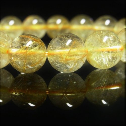 別のアングル写真2: 現品一点物  11ミリ  ゴールド  ルチル  クォーツ  ブレス   虹入り金針水晶  天然石  数珠  36g  R84  最強金運  開運招来  パワーストーン  ルチル  開運  1点物  目玉  ギフト  贈り物    誕生日  / 誕プレ 魔除け 運気向上 お揃い プレゼント お祝  高品質 / 京海堂
