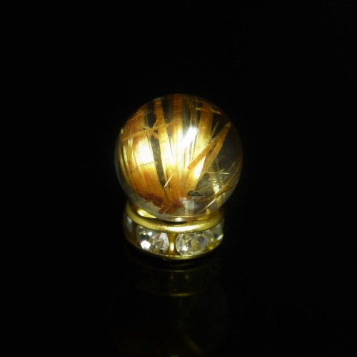 別のアングル写真3: ハイクォリティー  9ミリ  現品一点物  1粒売り  タイチンルチル  天然石  金針水晶  KPt23  ハンドメイド  クォーツ  開運  最強金運  誕生日  リメイク  贈り物   /プレゼント お祝 高品質 / 京海堂