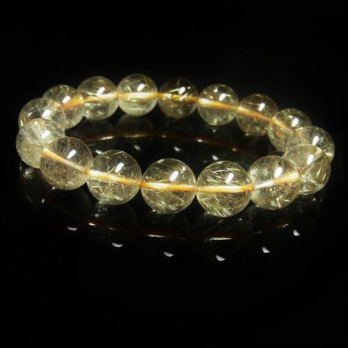 別のアングル写真1: 動画あり  12ミリ  現品一点物  ゴールドルチル  ブレス   39g  GKR32  最強金運  パワーストーン  虹入り金針水晶  八白土星  開運石  ルチル  1点物   誕生日  贈り物   /クリスマスプレゼント お祝 高品質 / 京海堂