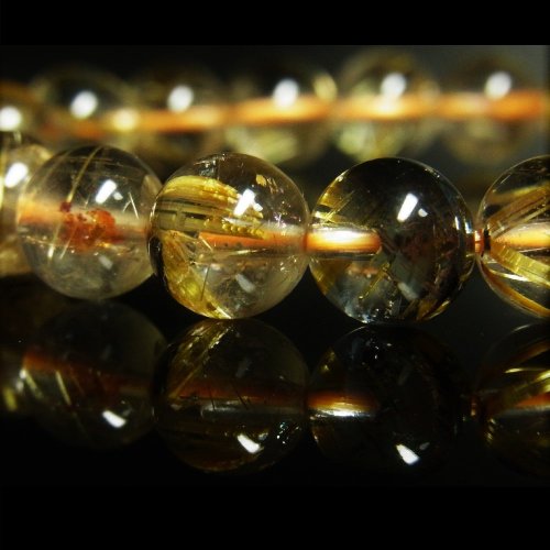 別のアングル写真3: 動画あり  9ミリ  透明度抜群  お勧め  現品一点物  太陽放射ルチル  ブレス   ヘマタイト入り金針水晶  20g  PtHR29  最強金運  数珠  開運  レディースメンズ  虹入り  パワーストーン  レインボー  ルチル  開運  1点物  合格祈願  お守り  誕生日  贈り物   /プレゼント お祝 高品質 / 京海堂