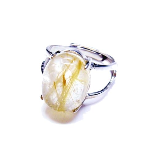 別のアングル写真3: キラリと輝く  現品一点物  ゴールド  タイチンルチル  クォーツリング  TRr4  11号-22号  金針水晶  シルバー925  指輪  最強金運  高級  パワーストーン  ルチル  誕生日  贈り物    ギフト  / 誕プレ 魔除け 運気向上 お揃い プレゼント お祝  高品質 / 京海堂