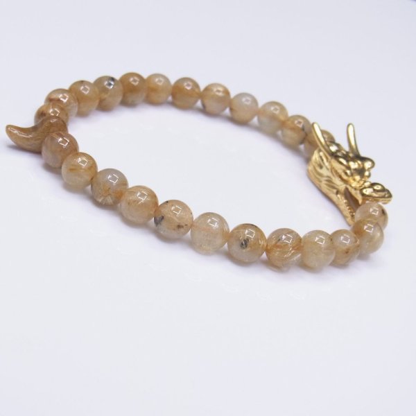 画像14: ドラゴンヘッド＆勾玉  8ミリ  現品一点物  ゴールド  タイチンルチル  勾玉ルチル  ブレス  20g  ryujin2  開運セット付  最強金運  勝負運  誕生日  ギフト  贈り物    / 誕プレ 魔除け 運気向上 お揃い クリスマスプレゼント お祝  高品質 / 京海堂