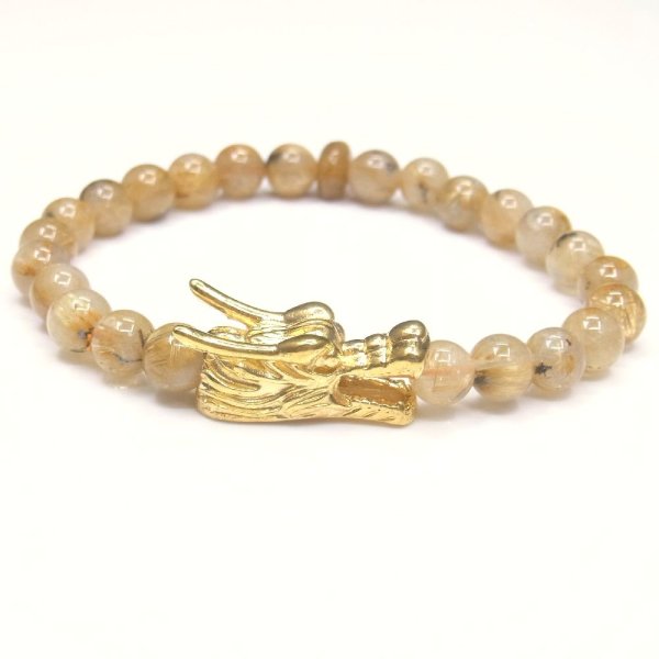 画像10: ドラゴンヘッド＆勾玉  8ミリ  現品一点物  ゴールド  タイチンルチル  勾玉ルチル  ブレス  20g  ryujin2  開運セット付  最強金運  勝負運  誕生日  ギフト  贈り物    / 誕プレ 魔除け 運気向上 お揃い クリスマスプレゼント お祝  高品質 / 京海堂