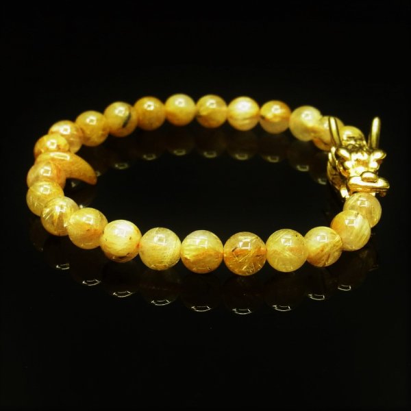 画像16: ドラゴンヘッド＆勾玉  8ミリ  現品一点物  ゴールド  タイチンルチル  勾玉ルチル  ブレス  20g  ryujin2  開運セット付  最強金運  勝負運  誕生日  ギフト  贈り物    / 誕プレ 魔除け 運気向上 お揃い クリスマスプレゼント お祝  高品質 / 京海堂