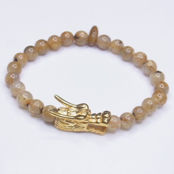 画像13: ドラゴンヘッド＆勾玉  8ミリ  現品一点物  ゴールド  タイチンルチル  勾玉ルチル  ブレス  20g  ryujin2  開運セット付  最強金運  勝負運  誕生日  ギフト  贈り物    / 誕プレ 魔除け 運気向上 お揃い クリスマスプレゼント お祝  高品質 / 京海堂