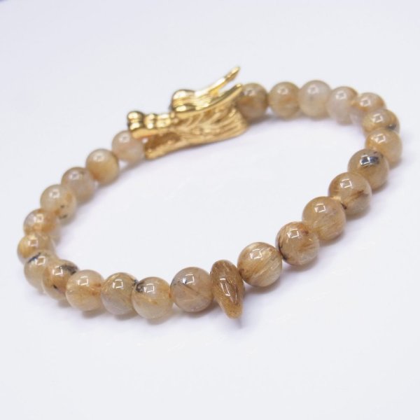 画像11: ドラゴンヘッド＆勾玉  8ミリ  現品一点物  ゴールド  タイチンルチル  勾玉ルチル  ブレス  20g  ryujin2  開運セット付  最強金運  勝負運  誕生日  ギフト  贈り物    / 誕プレ 魔除け 運気向上 お揃い クリスマスプレゼント お祝  高品質 / 京海堂