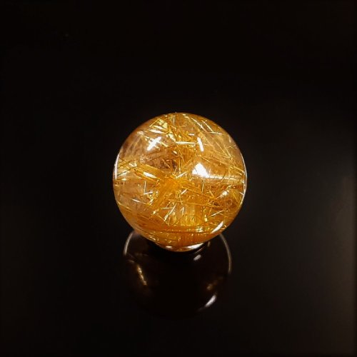 別のアングル写真1: 濃密金針ルチルがカッコイイ  13ミリ  現品一点物  1粒売り  ゴールドルチル  クォーツ  金針水晶 KYG34  ハンドメイド  天然石  パワーストーン  開運  最強金運  ビーズ  誕生日  贈り物   /クリスマスプレゼント お祝 高品質 / 京海堂