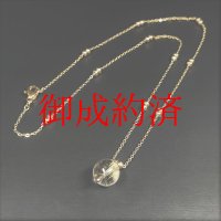 ルチルと虹の融合が素敵  現品一点物  レインボーゴールドルチル  ネックレス  nr3  ダブルスタッズチェーン/ピンクゴールドカラー  ケース付  虹入り水晶  最強金運  パワーストーン  316Lステンレス  長さが選べます  天然石  ルチル  開運  1点物  誕生日  贈り物   /プレゼント お祝 高品質 / 京海堂