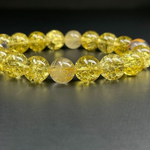 別のアングル写真2: 金運を招き寄せる数珠  12ミリ  10ミリ  守護梵字本水晶  皇帝龍  ドラゴンアゲート  10mm シトリン  クラック  ゴールド  ルチルクォーツ  ブレス   選べる梵字  天然石  最強  パワーストーン  開運  誕生日  ギフト  贈り物    bOR6  / 誕プレ 魔除け 運気向上 お揃い クリスマスプレゼント お祝  高品質 / 京海堂