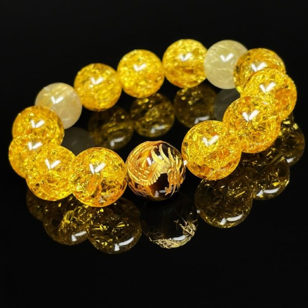 画像7: 財運を引き寄せる  14ミリ  風水神  皇帝龍  タイガーアイ  シトリンクラック  ゴールドルチル  ブレス   天然石  数珠  最強金運  パワーストーン  開運  誕生日  ギフト  贈り物    ryub15  / 誕プレ 魔除け 運気向上 お揃い プレゼント お祝  高品質 / 京海堂