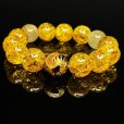 画像1: 財運を引き寄せる  14ミリ  風水神  皇帝龍  タイガーアイ  シトリンクラック  ゴールドルチル  ブレス   天然石  数珠  最強金運  パワーストーン  開運  誕生日  ギフト  贈り物    ryub15  / 誕プレ 魔除け 運気向上 お揃い プレゼント お祝  高品質 / 京海堂 (1)