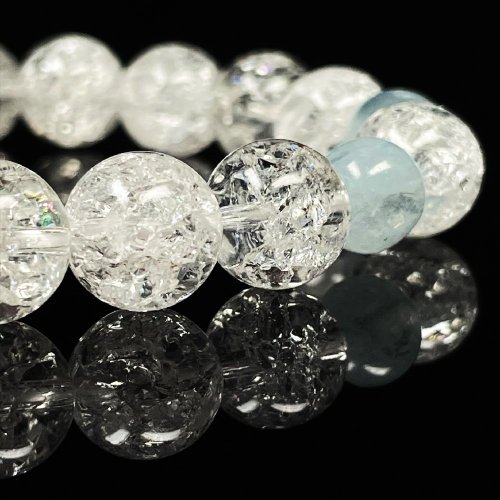 別のアングル写真2: 健康長寿を叶える神獣  10ミリ  風水神  玄武  本水晶  クリスタル  クラック水晶  アクアマリン  ブレス   天然石  数珠  ハワイアン  ホヌ  パワーストーン  虹が綺麗  金運  健康運  開運  縁起物  誕生日  ギフト  贈り物    genb2  / 誕プレ 魔除け 運気向上 お揃い クリスマスプレゼント お祝  高品質 / 京海堂