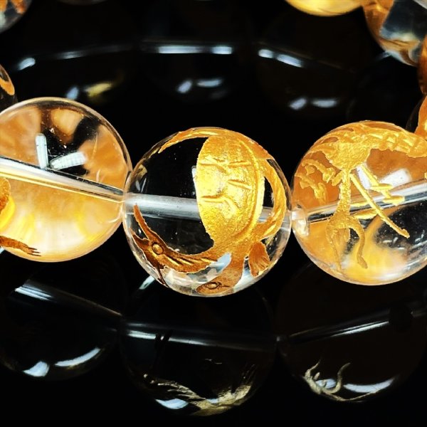 画像10: 全幅の信頼を置ける神獣数珠   18ミリ  金彫四神獣  本水晶  クリスタル  ブレス   天然石  最強開運  パワーストーン  開運  結婚記念日  誕生石  SiSin24  / 誕プレ 魔除け 運気向上 お揃い プレゼント お祝  高品質 / 京海堂