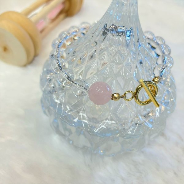 画像3: ☆愛を育み内面から美を輝かせる天然石☆ピンク  ローズクォーツ  水晶  クリスタル  お洒落  マンテル  ブレス   nao1  天然石  ルチル  開運  誕生日  贈り物   /プレゼント お祝 高品質 / 京海堂