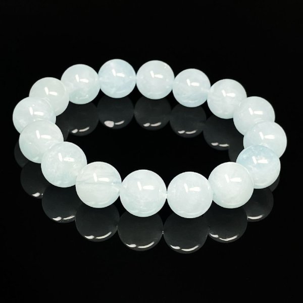 画像4: 幸せな結婚を象徴する  アクアマリン  ブレス   12ミリ  3月  誕生石  天然石  天使の石  子宝に恵まれる  パワーストーン  開運  金運  誕生日  ギフト  贈り物    AQ3  / 誕プレ 魔除け 運気向上 お揃い プレゼント お祝  高品質 / 京海堂