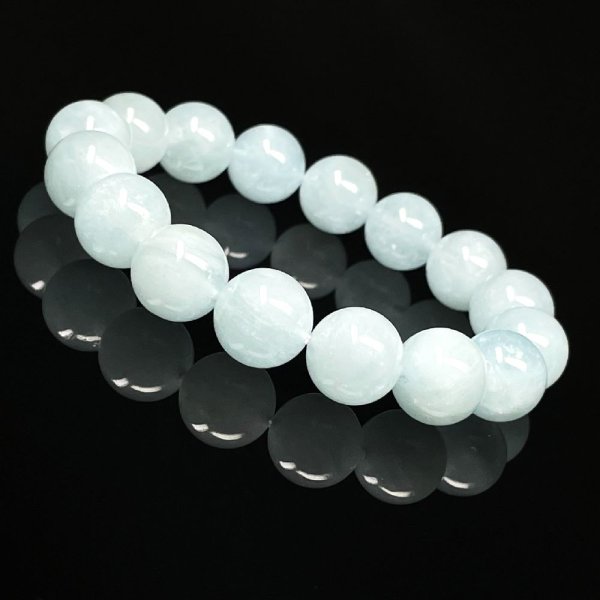 画像3: 幸せな結婚を象徴する  アクアマリン  ブレス   12ミリ  3月  誕生石  天然石  天使の石  子宝に恵まれる  パワーストーン  開運  金運  誕生日  ギフト  贈り物    AQ3  / 誕プレ 魔除け 運気向上 お揃い プレゼント お祝  高品質 / 京海堂