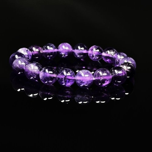 別のアングル写真1: 真実の愛を守り抜く石  アメジスト  ブレス   10ミリ  2月  誕生石  天然石  高貴な輝き  商売繁盛  パワーストーン  開運  金運  成功運  誕生日  ギフト  贈り物    AM2  / 誕プレ 魔除け 運気向上 お揃い クリスマスプレゼント お祝  高品質 / 京海堂