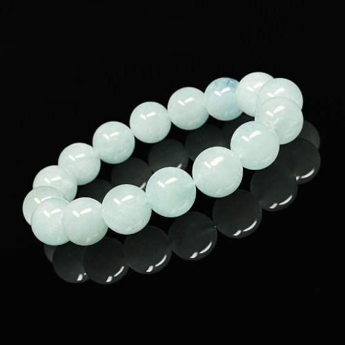 別のアングル写真3: 幸せな結婚を象徴する  アクアマリン  ブレス   12ミリ  3月  誕生石  天然石  天使の石  子宝に恵まれる  パワーストーン  開運  金運  誕生日  ギフト  贈り物    AQ3  / 誕プレ 魔除け 運気向上 お揃い プレゼント お祝  高品質 / 京海堂