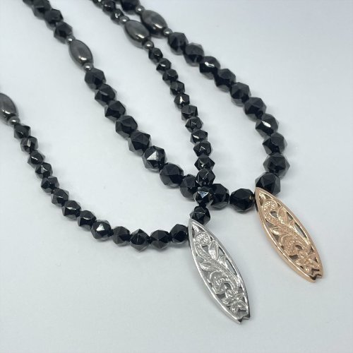 別のアングル写真2: ハワイアンジュエリー×磁気ネックレス  ハワイアンサーフボード  磁気ヘマタイト  スターカット  ブラックスピネル  パワーストーン  ネックレス  プロスポーツ選手も愛用する  jn14  / 誕プレ 魔除け 運気向上 お揃い クリスマスプレゼント お祝  高品質 / 京海堂