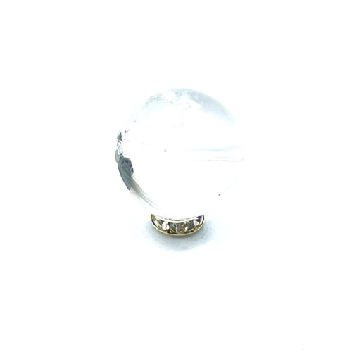 別のアングル写真1: 虹の光が神秘的  現品粒売り  プラチナルチル  14ミリ  貫通穴有  Pt66   人気 ハンドメイド  1粒売り  現品  レインボー  クォーツ  パワーストーン  お守り  天然石  金運  ビーズ  誕生日  贈り物   /クリスマスプレゼント お祝 高品質 / 京海堂