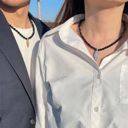 別のアングル写真1: ハワイアンジュエリー×磁気ネックレス  ハワイアンサーフボード  磁気ヘマタイト  スターカット  ブラックスピネル  パワーストーン  ネックレス  プロスポーツ選手も愛用する  jn14  / 誕プレ 魔除け 運気向上 お揃い クリスマスプレゼント お祝  高品質 / 京海堂