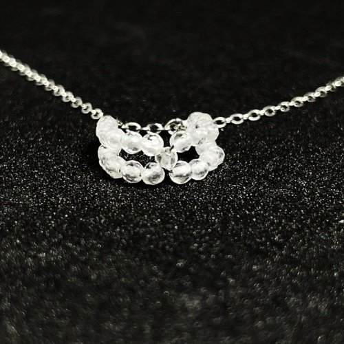 別のアングル写真2: 幸運をもたらす縁起物  64面カットクリスタル  マリーナチェーン  ホースシューネックレス  hS7  2連タイプ  ステンレス  金属アレルギー対応  アクセサリー  天然石  パワーストーン  人気  誕生日  ギフト  贈り物    / 誕プレ 魔除け 運気向上 お揃い クリスマスプレゼント お祝  高品質 / 京海堂