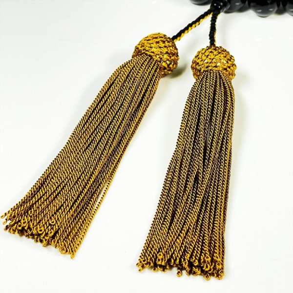 画像8: 御念珠/頭付房  黒瑪瑙  オニキス  金針水晶  ゴールドルチル  仕立て  本物  天然石  パワーストーン使用  念珠袋付  数珠  法事  贈り物   クリスマスプレゼント  お守り  お正月  合格祈願  / 誕プレ 魔除け 運気向上 お揃い クリスマスプレゼント お祝  高品質 / 京海堂