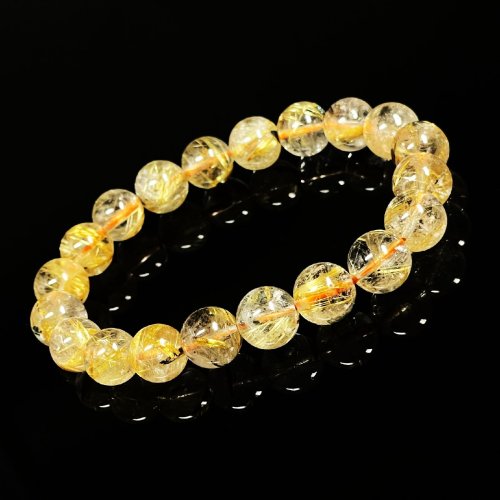 別のアングル写真3: お試し価格  10ミリ  現品一点物  ゴールド  タイチンルチル  ブレス   虹入り金針水晶  33g  R88  天然石  最強金運  数珠  開運招来  パワーストーン  ルチル  開運  1点物  目玉  ギフト  贈り物    誕生日  / 誕プレ 魔除け 運気向上 お揃い プレゼント お祝  高品質 / 京海堂