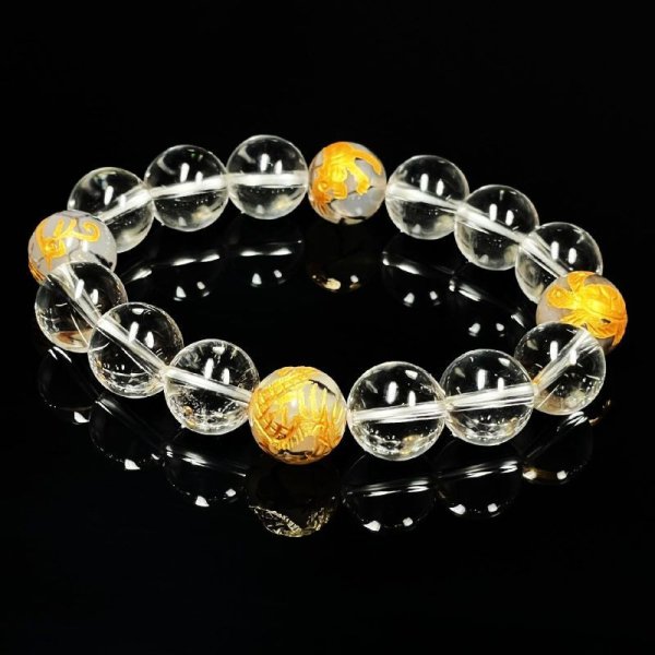 画像8: 運気上昇のキーマン  12ミリ  金彫四神獣  龍紋石  ドラゴンアゲート  本水晶  クリスタル  ブレス   天然石  最強開運  パワーストーン  開運  結婚記念日  誕生石  SiSin34  / 誕プレ 魔除け 運気向上 お揃い プレゼント お祝  高品質 / 京海堂