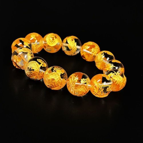 別のアングル写真3: 運命を好転させる数珠  16ミリ  風水神  皇帝龍  本水晶  クリスタル  ブレス   天然石  邪気払い  浄化  パワー充填  最強金運  パワーストーン  開運  誕生日  縁起物  ギフト  贈り物    zenryu7  / 誕プレ 魔除け 運気向上 お揃い プレゼント お祝  高品質 / 京海堂