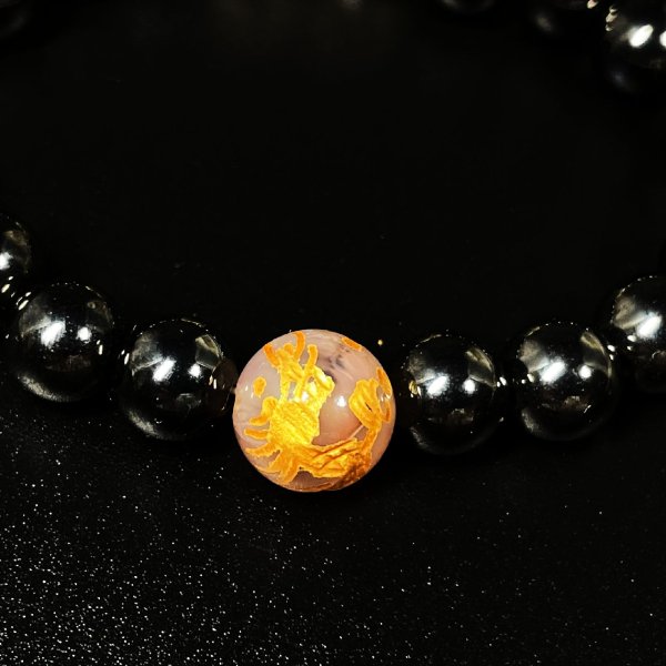 画像11: 意志の強さを示す石  10ミリ  8ミリ  風水神  皇帝龍  ドラゴンアゲート  ゴールドルチル  磁気ヘマタイト  ブレス   天然石  数珠  最強金運  パワーストーン  開運  誕生日  ギフト  贈り物    ryub35  / 誕プレ 魔除け 運気向上 お揃い クリスマスプレゼント お祝  高品質 / 京海堂