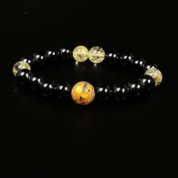 画像6: 意志の強さを示す石  10ミリ  8ミリ  風水神  皇帝龍  ドラゴンアゲート  ゴールドルチル  磁気ヘマタイト  ブレス   天然石  数珠  最強金運  パワーストーン  開運  誕生日  ギフト  贈り物    ryub35  / 誕プレ 魔除け 運気向上 お揃い クリスマスプレゼント お祝  高品質 / 京海堂