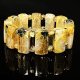 画像1: おすすめ  24mm  6mm  現品一点物  太陽放射  タイチンルチル  バングル  79g  THB13  開運セット付  極太金針水晶  ヘマタイト  数珠  最強金運  ブレス   パワーストーン  開運招来  1点物  誕生日  ギフト  贈り物    商品動画あり  / 誕プレ 魔除け 運気向上 お揃い プレゼント お祝  高品質 / 京海堂 (1)