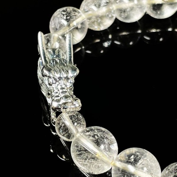 画像6: ドラゴンヘッド＆レインボー  10ミリ  8ミリ  お勧め  現品一点物  シルバールチル  ブレス   ryujin3  40g  シラー  虹入銀針水晶  天然石  パワーストーン  クォーツ  誕生日  贈り物    ギフト  商品動画あり  / 誕プレ 魔除け 運気向上 お揃い プレゼント お祝  高品質 / 京海堂