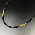 画像2: ゴールドクラスプがゴージャス  カットヘマタイト  ブラックスピネル  パワーストーン  磁気ネックレス  ツインクラスプ仕様  プロスポーツ選手も愛用する  金属アレルギー対応  jgn1  / 誕プレ 魔除け 運気向上 お揃い クリスマスプレゼント お祝  高品質 / 京海堂 (2)