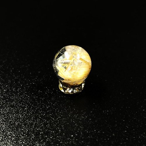 別のアングル写真2: ゴージャスルチル  一点物  9ミリ  1粒売り  太陽放射ルチル  金針水晶  KH36  ヘマタイト  ルチル最強の天然石  パワーストーン  ギフト  / 誕プレ 魔除け 運気向上 お揃い クリスマスプレゼント お祝  高品質 / 京海堂