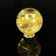 画像1: お勧め  16ミリ  現品一点物  1粒売り  ゴールドルチル  クォーツ  金針水晶 SPR21  / 誕プレ 魔除け 運気向上 お揃い プレゼント お祝  高品質 / 京海堂 (1)