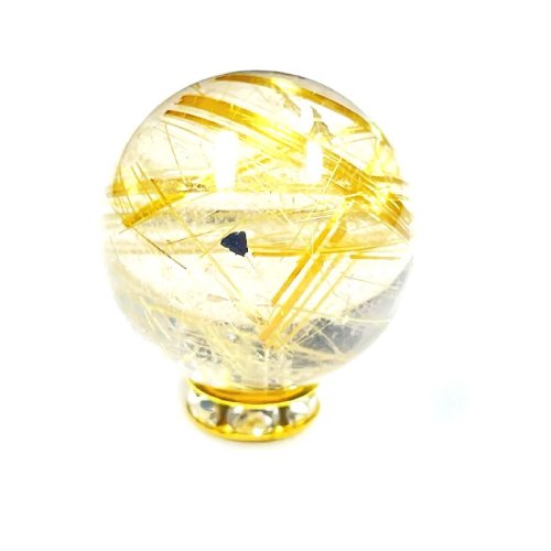 別のアングル写真2: お勧め  16ミリ  現品一点物  1粒売り  ゴールドルチル  クォーツ  金針水晶 SPR21  / 誕プレ 魔除け 運気向上 お揃い プレゼント お祝  高品質 / 京海堂