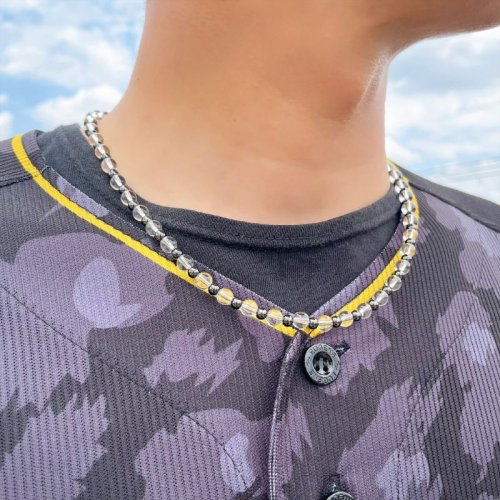 別のアングル写真1: 透明感がポイント  ヘマタイト  本水晶  クリスタル  磁気  ネックレス  jn25  / 誕プレ 魔除け 運気向上 お揃い クリスマスプレゼント お祝  高品質 / 京海堂