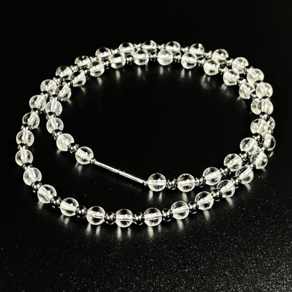 画像7: 透明感がポイント  ヘマタイト  本水晶  クリスタル  磁気  ネックレス  jn25  / 誕プレ 魔除け 運気向上 お揃い クリスマスプレゼント お祝  高品質 / 京海堂