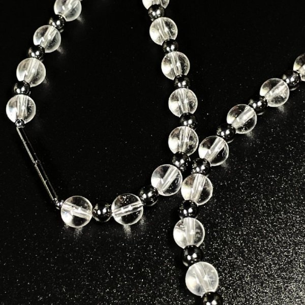 画像3: 透明感がポイント  ヘマタイト  本水晶  クリスタル  磁気  ネックレス  jn25  / 誕プレ 魔除け 運気向上 お揃い クリスマスプレゼント お祝  高品質 / 京海堂